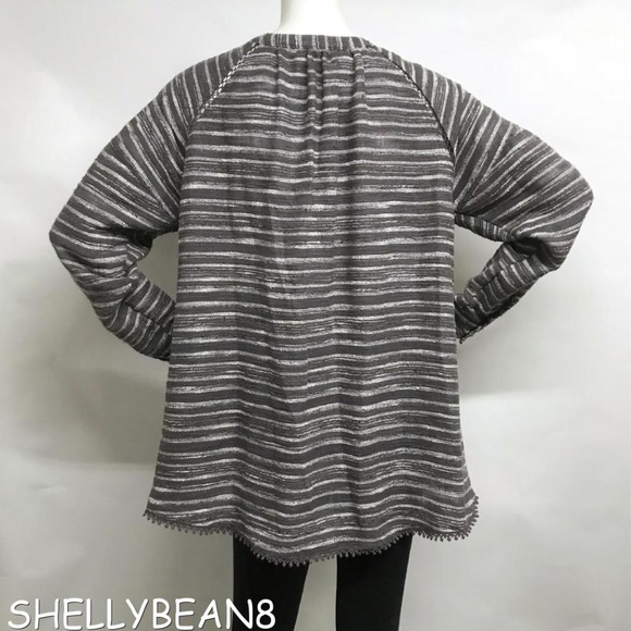 FREE PEOPLE Top METALLIC Chest 44" OVERSIZED S M L - Picture 5 of 8